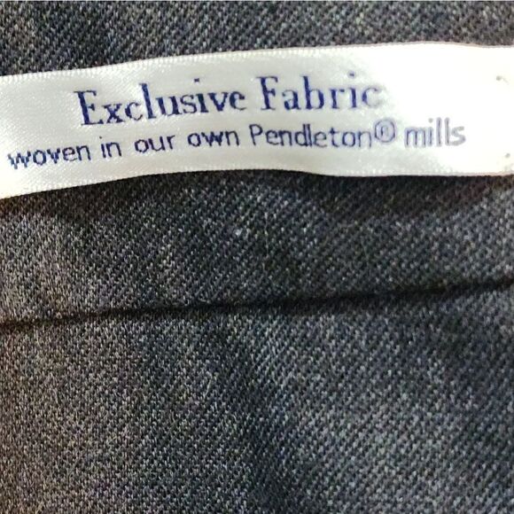 Pendleton Dark Gray Virgin Wool Madison Trouser Pants Size 14P - Picture 2 of 9